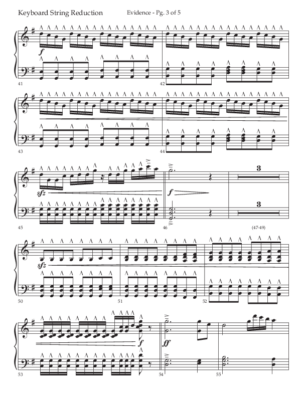 Evidence (with 'Tis So Sweet To Trust In Jesus) (Choral Anthem SATB) String Reduction (Lifeway Choral / Arr. Cliff Duren)