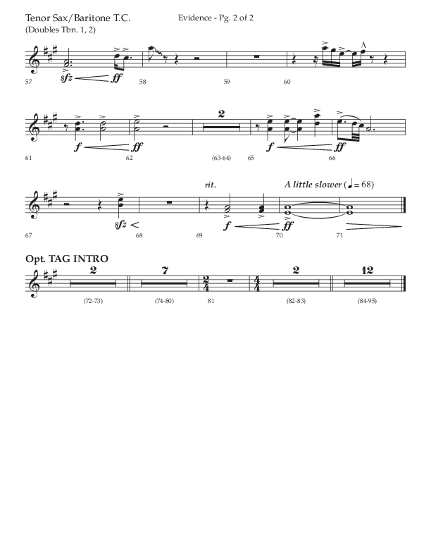 Evidence (with 'Tis So Sweet To Trust In Jesus) (Choral Anthem SATB) Tenor Sax/Baritone T.C. (Lifeway Choral / Arr. Cliff Duren)