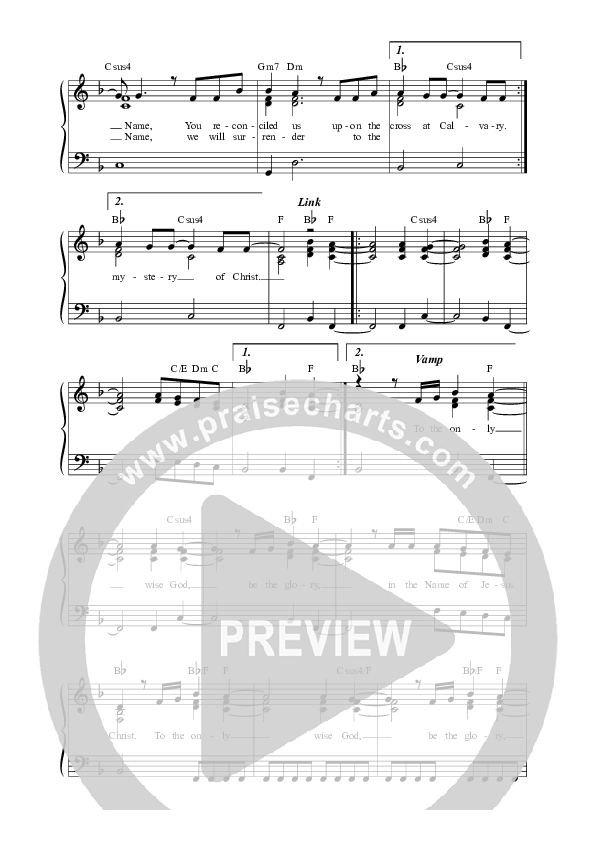 The Name Of The Lord (Live) Lead Sheet Melody (REVERE / May Angeles / Mitch Wong / Leeland)