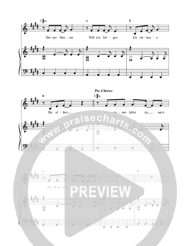 Treuer Gott (Für immer) Piano/Melody (ICF Worship / O'Bros)