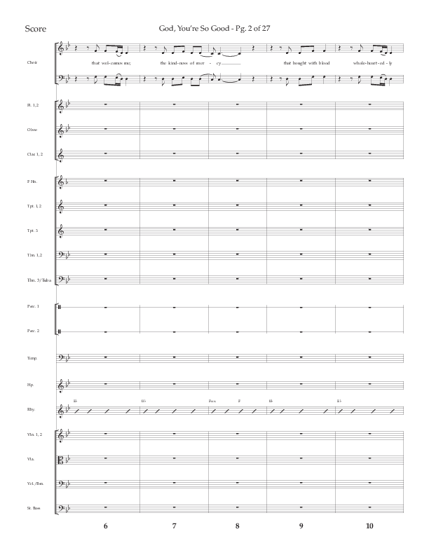 God You're So Good (Choral Anthem SATB) Orchestration (Lifeway Choral / Arr. Cliff Duren)