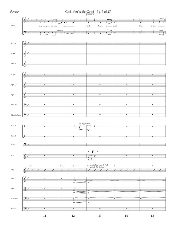 God You're So Good (Choral Anthem SATB) Conductor's Score (Lifeway Choral / Arr. Cliff Duren)