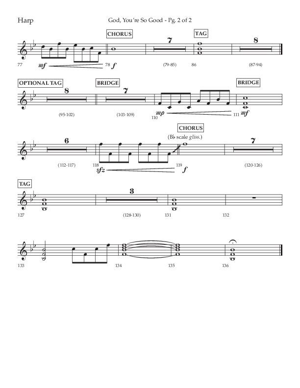 God You're So Good (Choral Anthem SATB) Harp (Lifeway Choral / Arr. Cliff Duren)