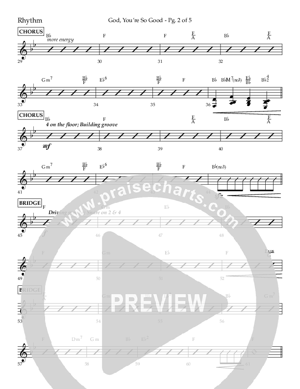 God You're So Good (Choral Anthem SATB) Lead Melody & Rhythm (Lifeway Choral / Arr. Cliff Duren)