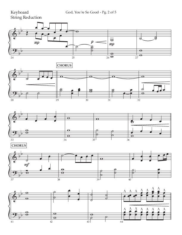God You're So Good (Choral Anthem SATB) String Reduction (Lifeway Choral / Arr. Cliff Duren)
