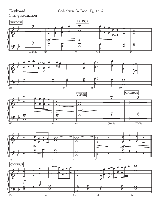 God You're So Good (Choral Anthem SATB) String Reduction (Lifeway Choral / Arr. Cliff Duren)