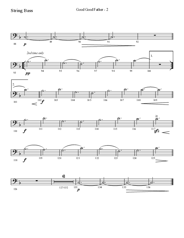 Good Good Father (Choral Anthem SATB) String Bass (Lifeway Choral / Arr. Cliff Duren)