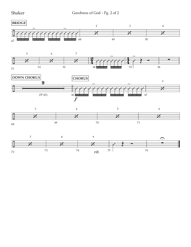 Goodness Of God (Choral Anthem SATB) Shaker (Lifeway Choral / Arr. Nick Robertson)