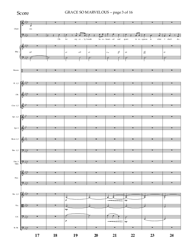 Grace So Marvelous (Choral Anthem SATB) Conductor's Score (Lifeway Choral / Arr. Phil Nitz)