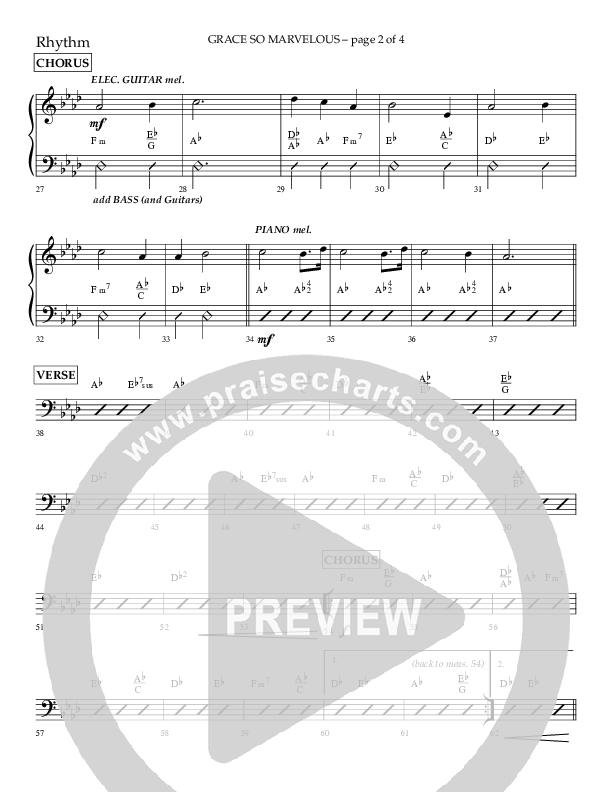 Grace So Marvelous (Choral Anthem SATB) Lead Melody & Rhythm (Lifeway Choral / Arr. Phil Nitz)