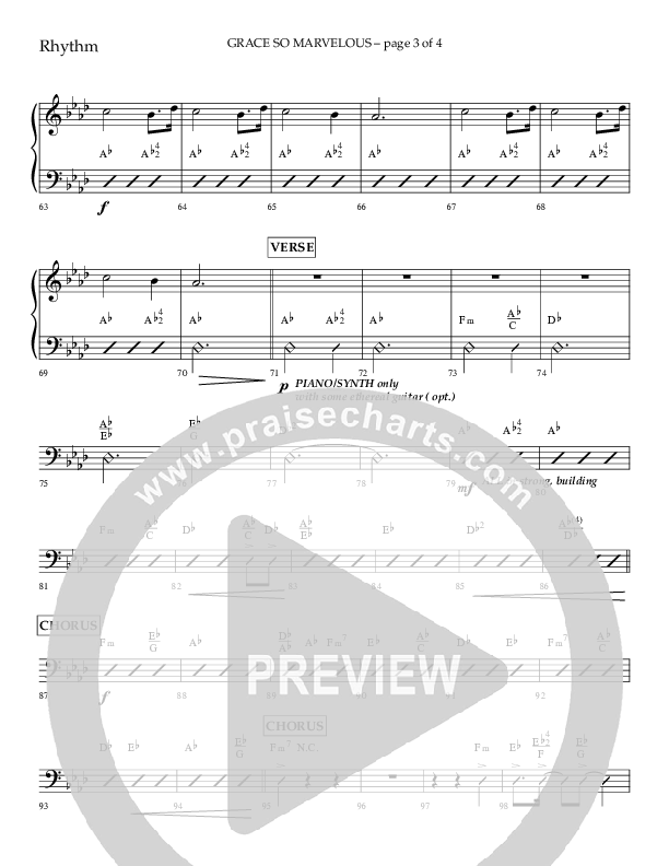 Grace So Marvelous (Choral Anthem SATB) Lead Melody & Rhythm (Lifeway Choral / Arr. Phil Nitz)