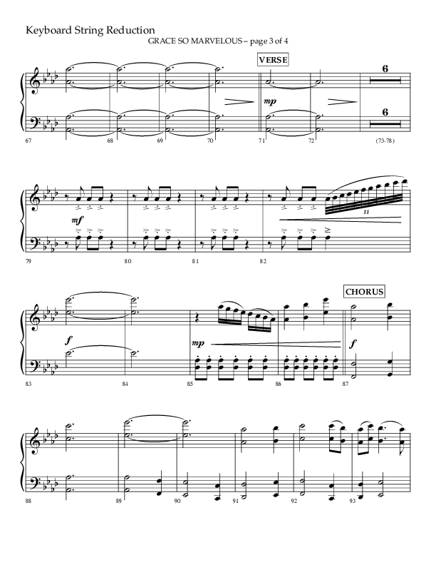 Grace So Marvelous (Choral Anthem SATB) String Reduction (Lifeway Choral / Arr. Phil Nitz)