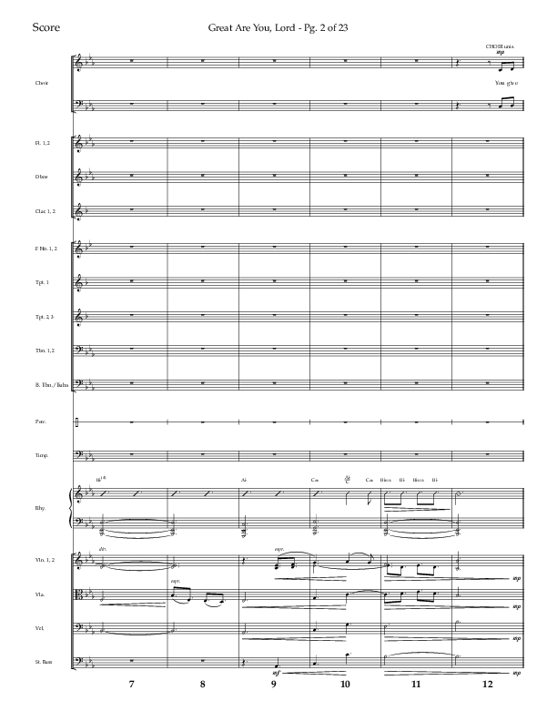 Great Are You Lord (Choral Anthem SATB) Conductor's Score (Lifeway Choral / Arr. Danny Mitchell)