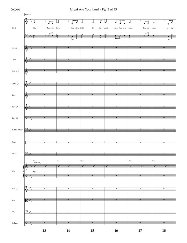 Great Are You Lord (Choral Anthem SATB) Conductor's Score (Lifeway Choral / Arr. Danny Mitchell)