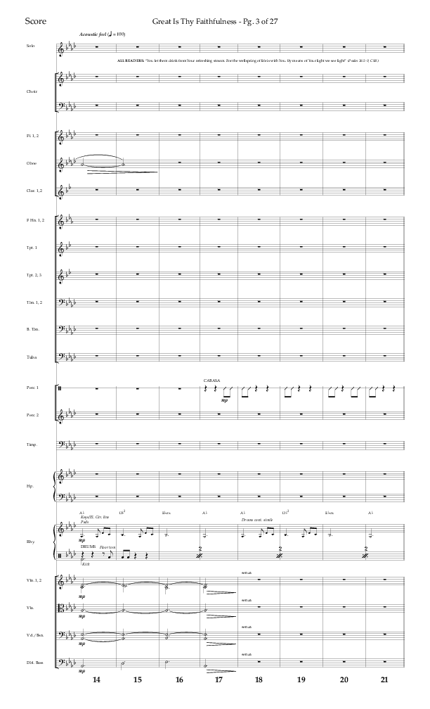 Great Is Thy Faithfulness (Beginning To End) (Choral Anthem SATB) Conductor's Score (Lifeway Choral / Orch. Danny Zaloudik / Arr. Craig Adams / Arr. Ken Barker / Arr. Danny Zaloudik)