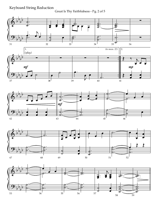 Great Is Thy Faithfulness (Beginning To End) (Choral Anthem SATB) String Reduction (Lifeway Choral / Orch. Danny Zaloudik / Arr. Craig Adams / Arr. Ken Barker / Arr. Danny Zaloudik)