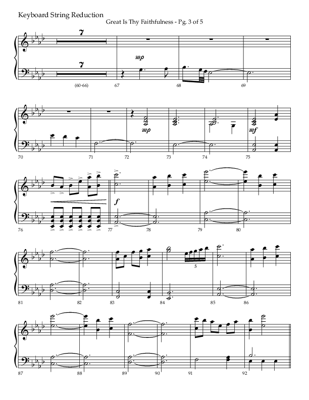 Great Is Thy Faithfulness (Beginning To End) (Choral Anthem SATB) String Reduction (Lifeway Choral / Orch. Danny Zaloudik / Arr. Craig Adams / Arr. Ken Barker / Arr. Danny Zaloudik)