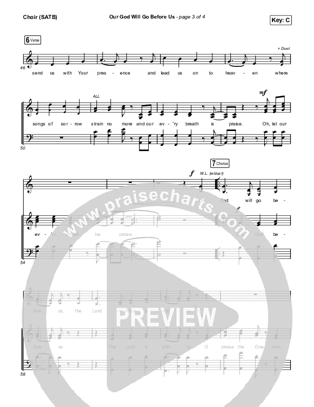 Our God Will Go Before Us Choir Sheet (SATB) (Keith & Kristyn Getty / Matt Boswell / Matt Papa)