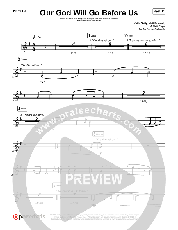 Our God Will Go Before Us Brass Pack (Keith & Kristyn Getty / Matt Boswell / Matt Papa)