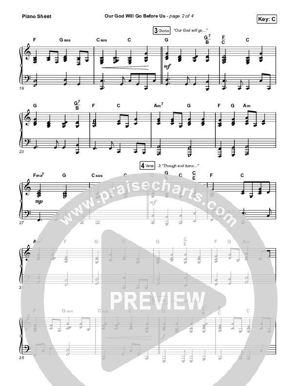 Our God Will Go Before Us Piano Sheet (Keith & Kristyn Getty / Matt Boswell / Matt Papa)
