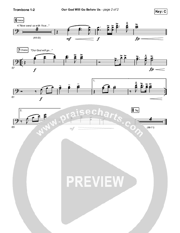 Our God Will Go Before Us Trombone 1,2 (Keith & Kristyn Getty / Matt Boswell / Matt Papa)