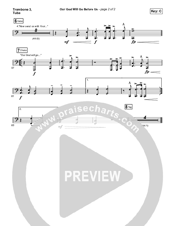 Our God Will Go Before Us Trombone 3/Tuba (Keith & Kristyn Getty / Matt Boswell / Matt Papa)