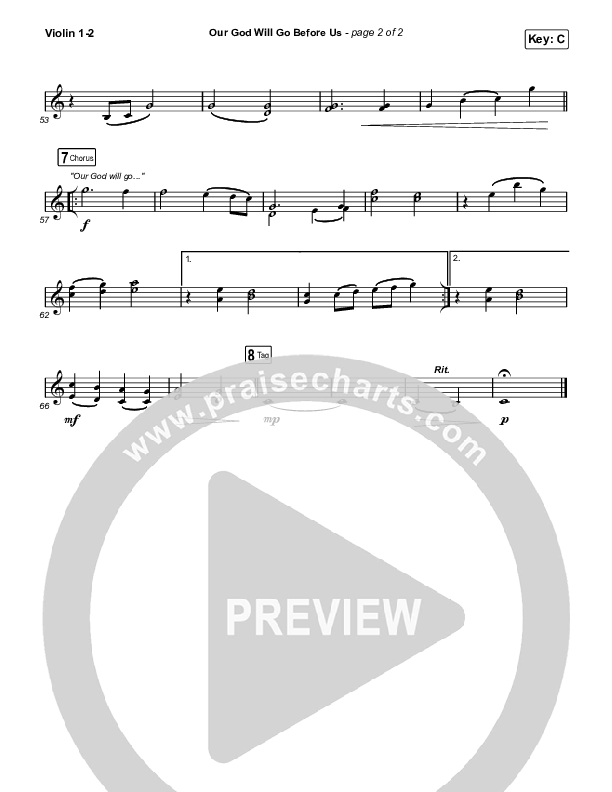 Our God Will Go Before Us Violin 1,2 (Keith & Kristyn Getty / Matt Boswell / Matt Papa)