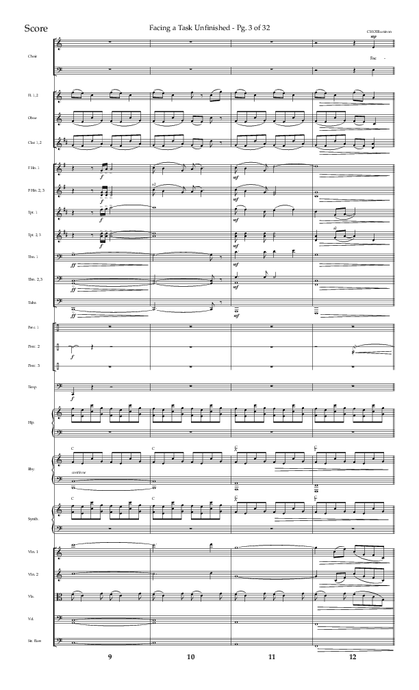 Facing A Task Unfinished (Choral Anthem SATB) Conductor's Score (Lifeway Choral / Arr. David Hamilton)