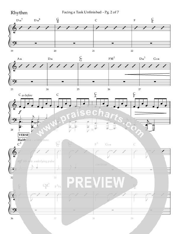 Facing A Task Unfinished (Choral Anthem SATB) Lead Melody & Rhythm (Lifeway Choral / Arr. David Hamilton)