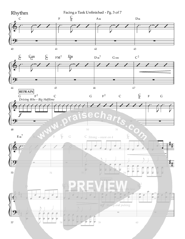 Facing A Task Unfinished (Choral Anthem SATB) Lead Melody & Rhythm (Lifeway Choral / Arr. David Hamilton)