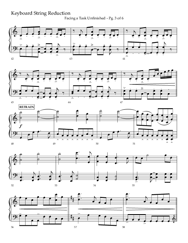 Facing A Task Unfinished (Choral Anthem SATB) String Reduction (Lifeway Choral / Arr. David Hamilton)