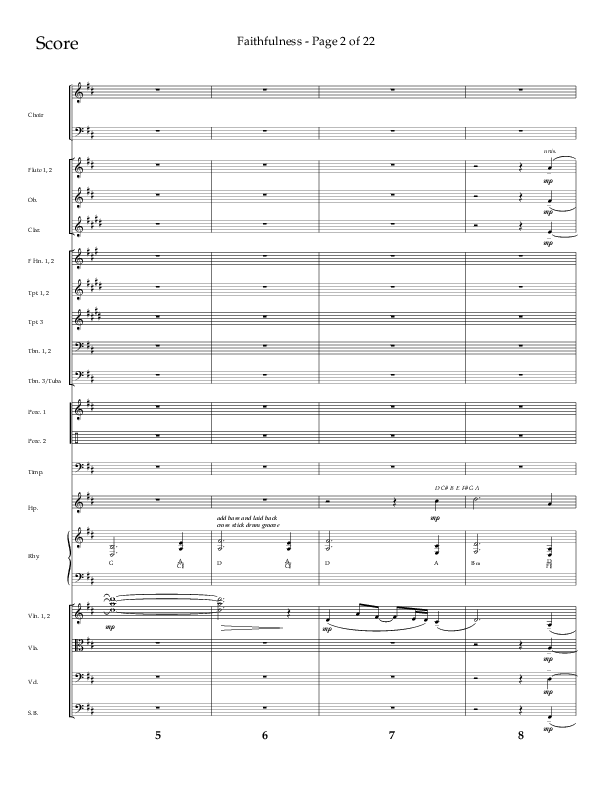 Faithfulness (Choral Anthem SATB) Orchestration (Lifeway Choral / Arr. Cliff Duren)