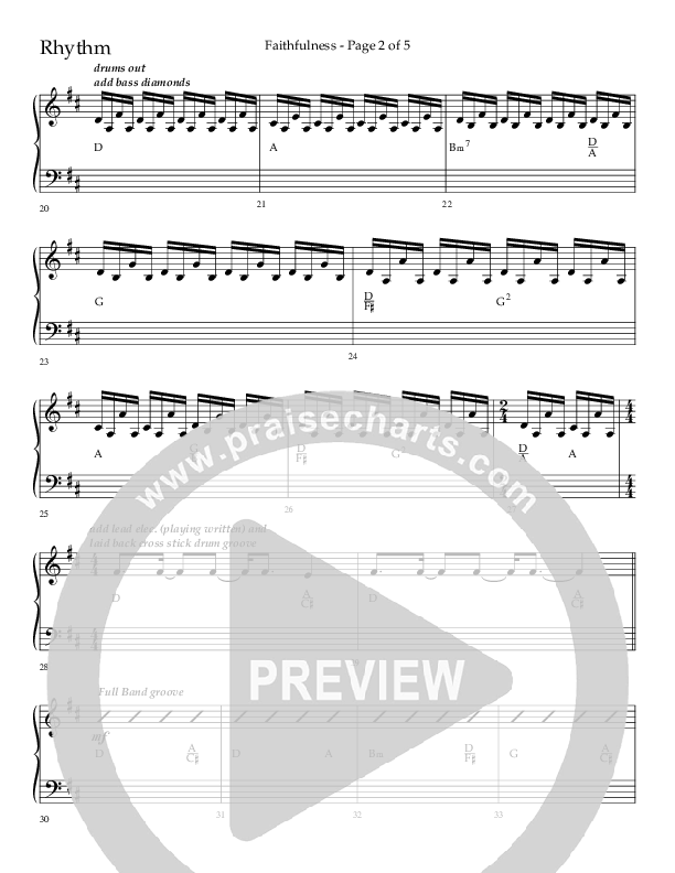 Faithfulness (Choral Anthem SATB) Lead Melody & Rhythm (Lifeway Choral / Arr. Cliff Duren)