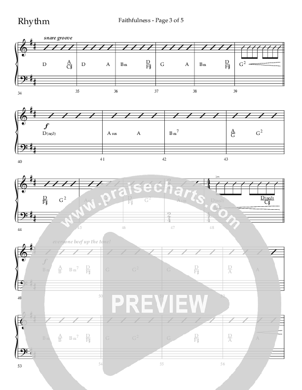Faithfulness (Choral Anthem SATB) Lead Melody & Rhythm (Lifeway Choral / Arr. Cliff Duren)