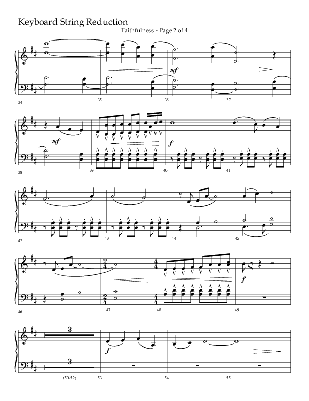 Faithfulness (Choral Anthem SATB) String Reduction (Lifeway Choral / Arr. Cliff Duren)