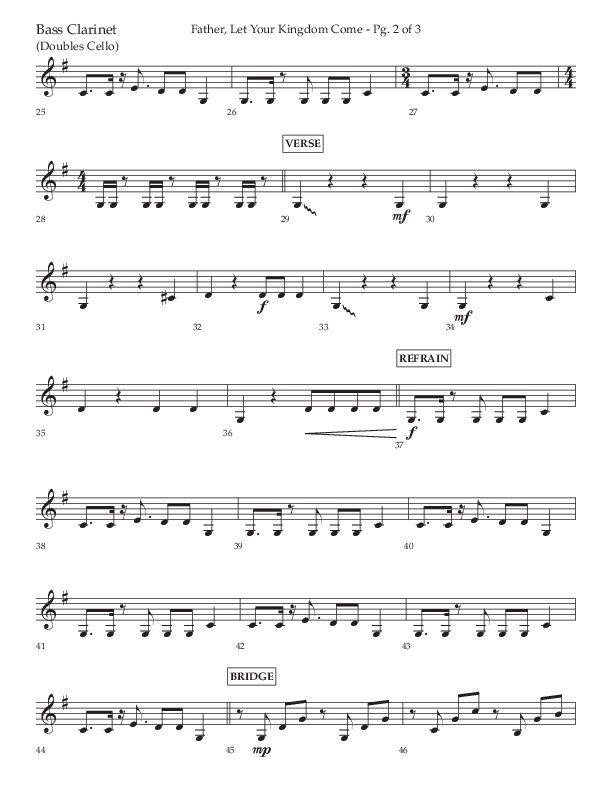 Father Let Your Kingdom Come (Choral Anthem SATB) Bass Clarinet (Lifeway Choral / Arr. Joshua Spacht)