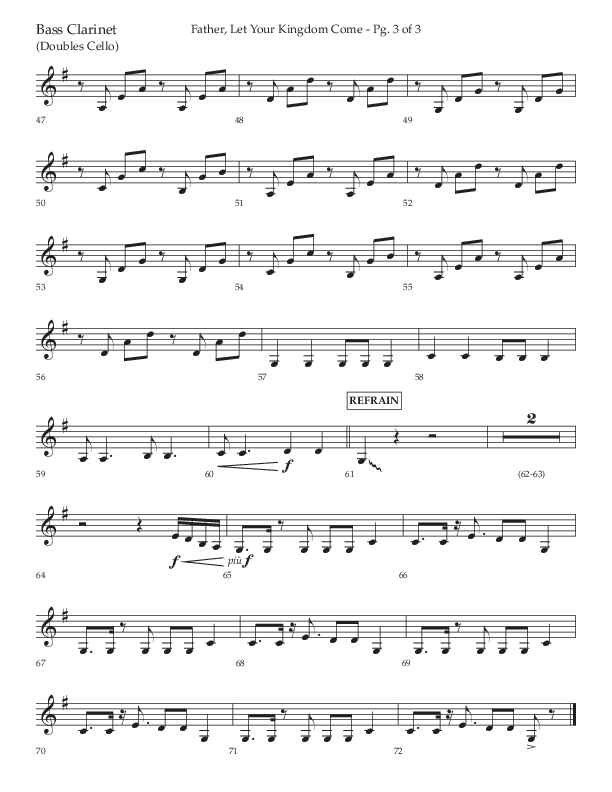 Father Let Your Kingdom Come (Choral Anthem SATB) Bass Clarinet (Lifeway Choral / Arr. Joshua Spacht)