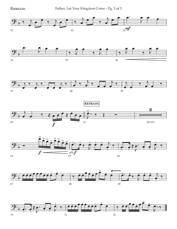 Father Let Your Kingdom Come (Choral Anthem SATB) Bassoon (Lifeway Choral / Arr. Joshua Spacht)