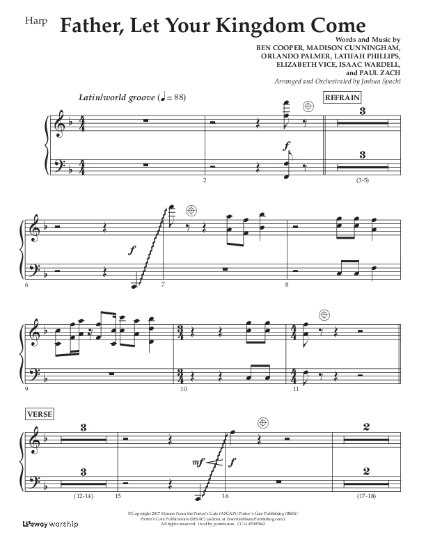 Father Let Your Kingdom Come (Choral Anthem SATB) Harp (Lifeway Choral / Arr. Joshua Spacht)