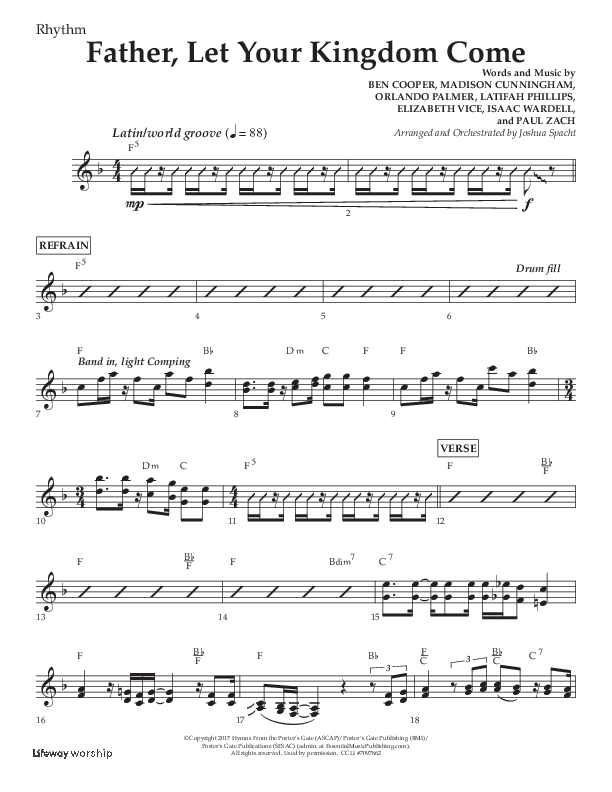 Father Let Your Kingdom Come (Choral Anthem SATB) Lead Melody & Rhythm (Lifeway Choral / Arr. Joshua Spacht)