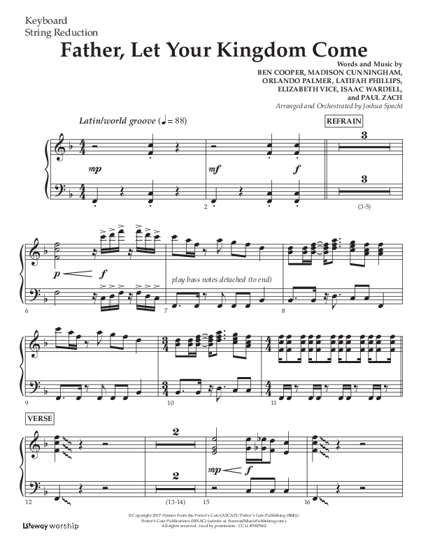 Father Let Your Kingdom Come (Choral Anthem SATB) String Reduction (Lifeway Choral / Arr. Joshua Spacht)