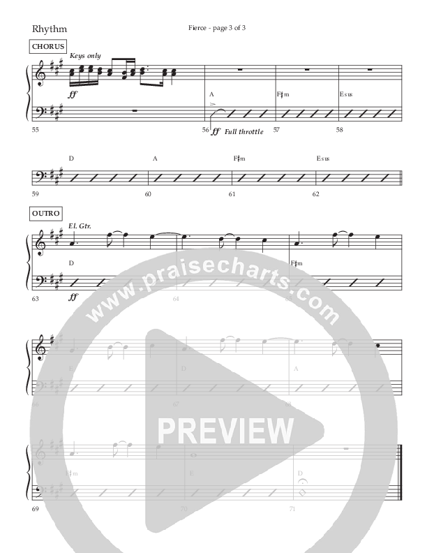 Fierce (Choral Anthem SATB) Lead Melody & Rhythm (Lifeway Choral / Arr. Luke Gambill)