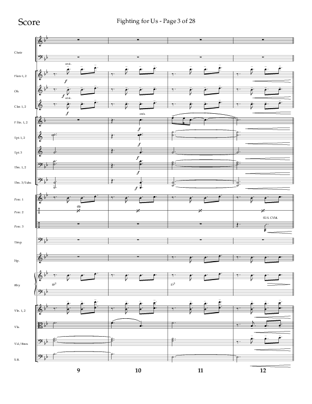 Fighting For Us (Choral Anthem SATB) Conductor's Score (Lifeway Choral / Arr. Cliff Duren)