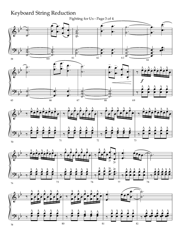 Fighting For Us (Choral Anthem SATB) String Reduction (Lifeway Choral / Arr. Cliff Duren)