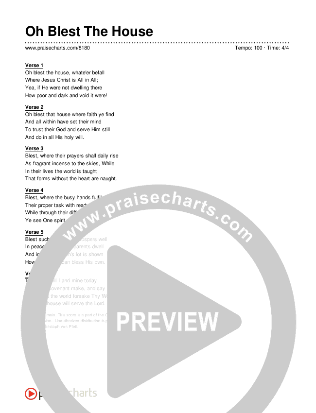 Oh Blest The House Lyrics (Traditional Hymn)