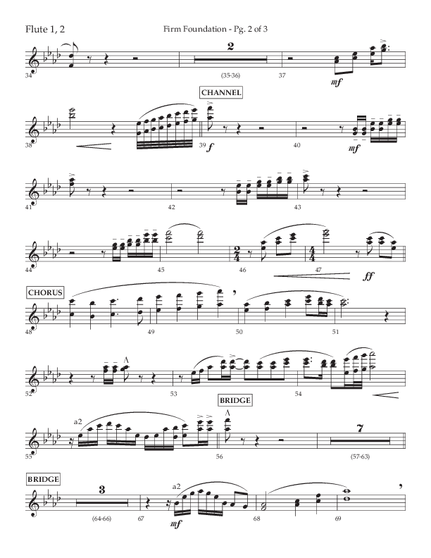 Firm Foundation (Choral Anthem SATB) Flute 1/2 (Lifeway Choral / Arr. Kirk Kirkland / Orch. Cliff Duren)