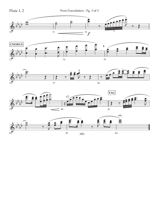 Firm Foundation (Choral Anthem SATB) Flute 1/2 (Lifeway Choral / Arr. Kirk Kirkland / Orch. Cliff Duren)