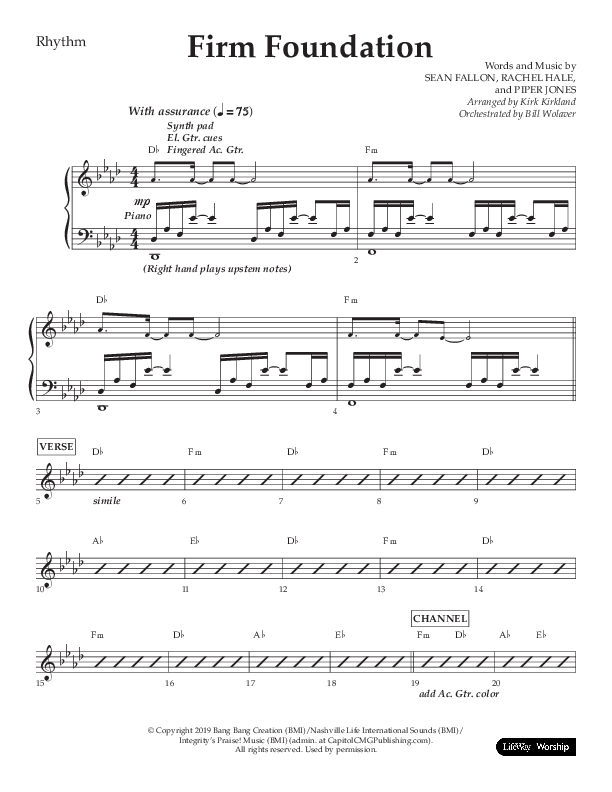 Firm Foundation (Choral Anthem SATB) Lead Melody & Rhythm (Lifeway Choral / Arr. Kirk Kirkland / Orch. Cliff Duren)