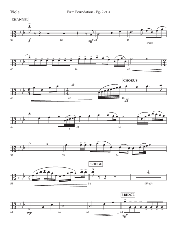 Firm Foundation (Choral Anthem SATB) Viola (Lifeway Choral / Arr. Kirk Kirkland / Orch. Cliff Duren)