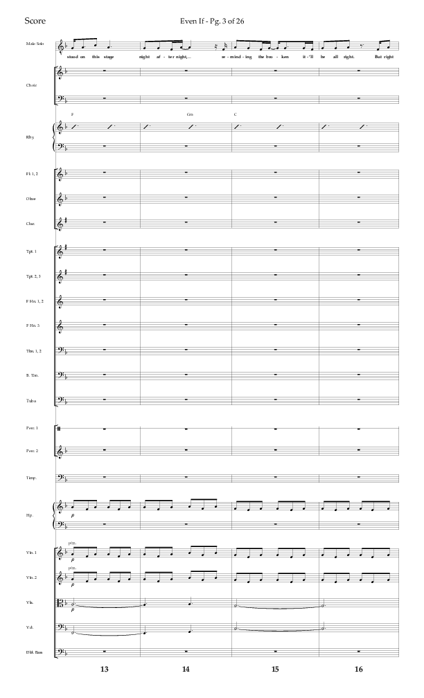 Even If (Choral Anthem SATB) Conductor's Score (Lifeway Choral / Arr. Bradley Knight)